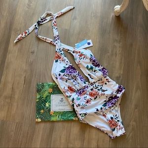 NWT Cupshe Floral One Piece Swimsuit